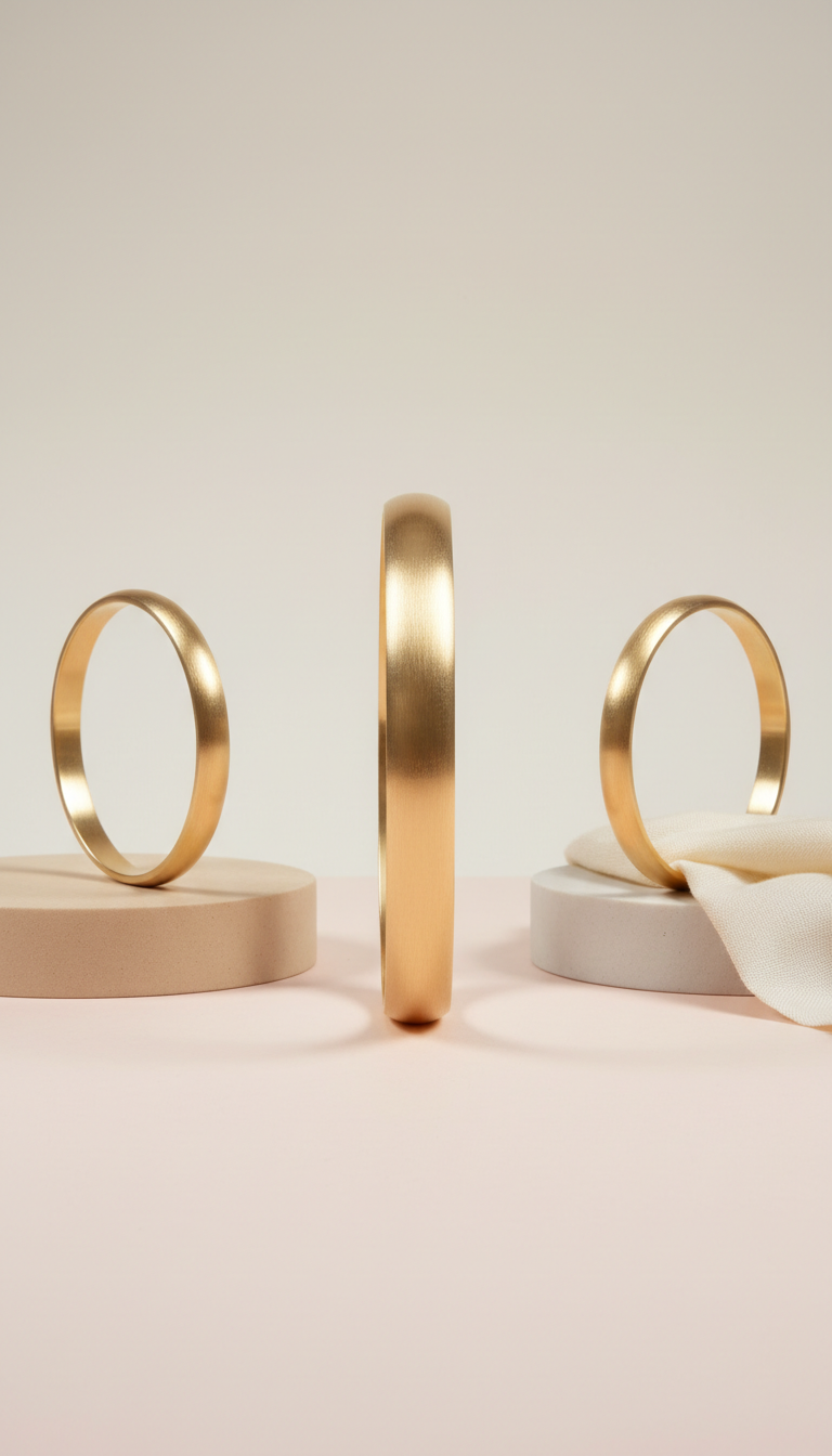 Brushed Gold Signature Bangle