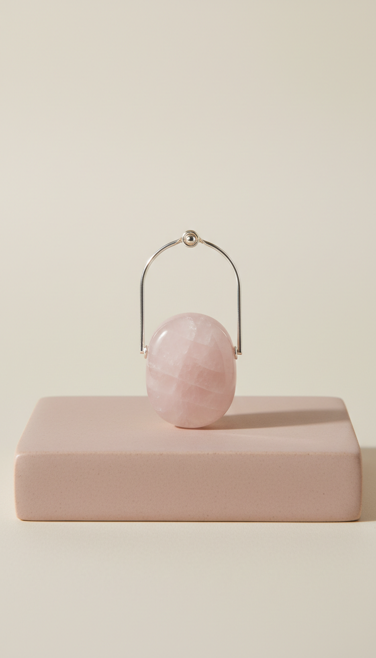 Blush Quartz Pendant Necklace