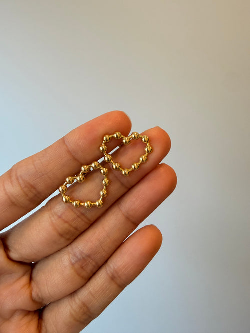 Beaded Heart Earrings