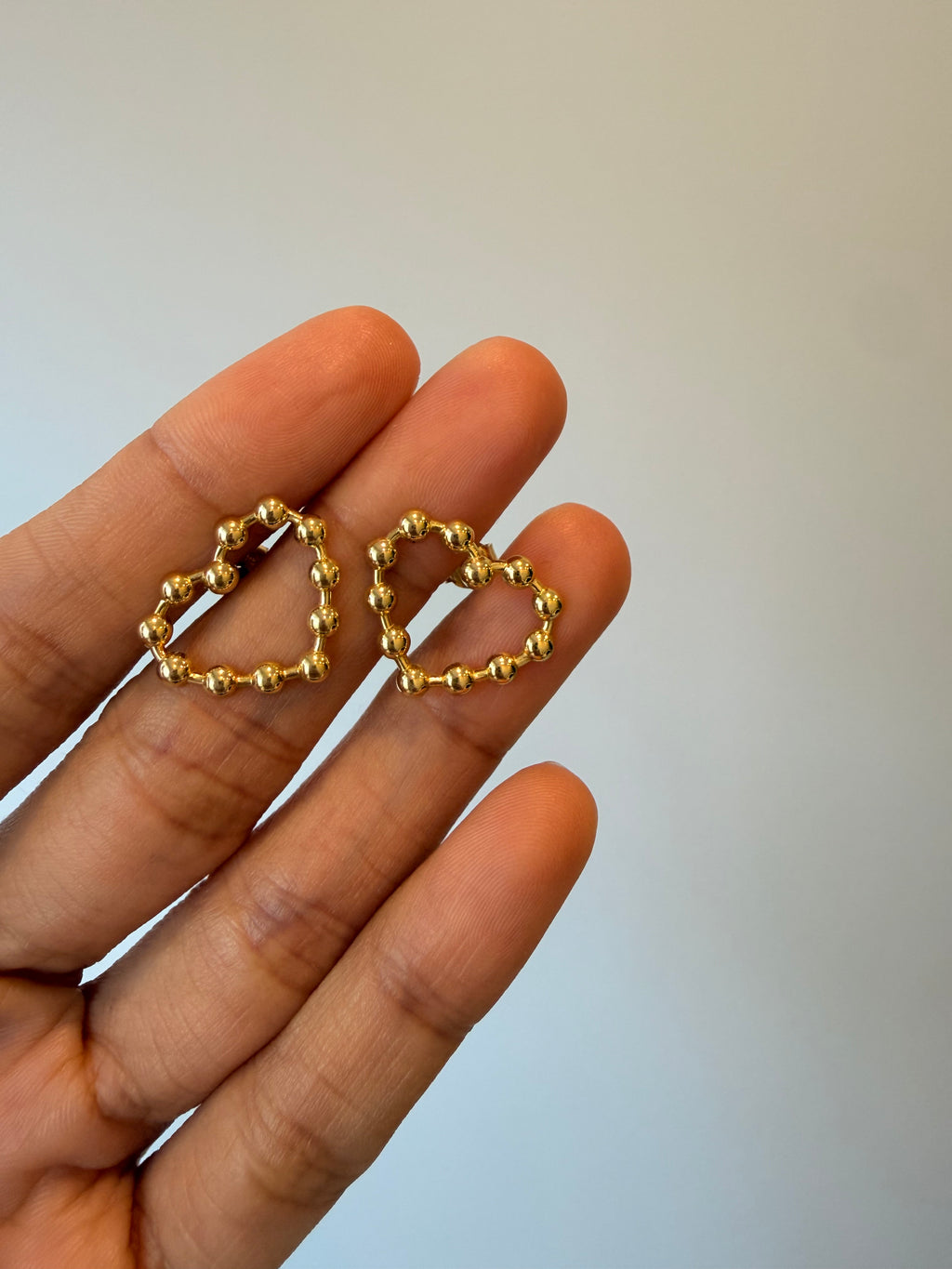 Beaded Heart Earrings