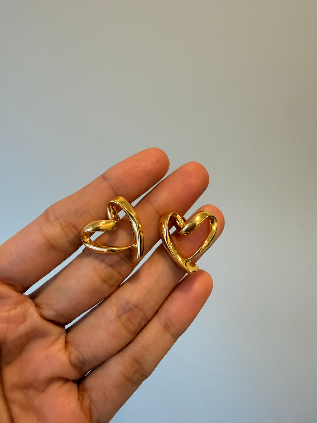 Large Happy Heart Earrings