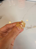 Golden Leaf Statement Ring