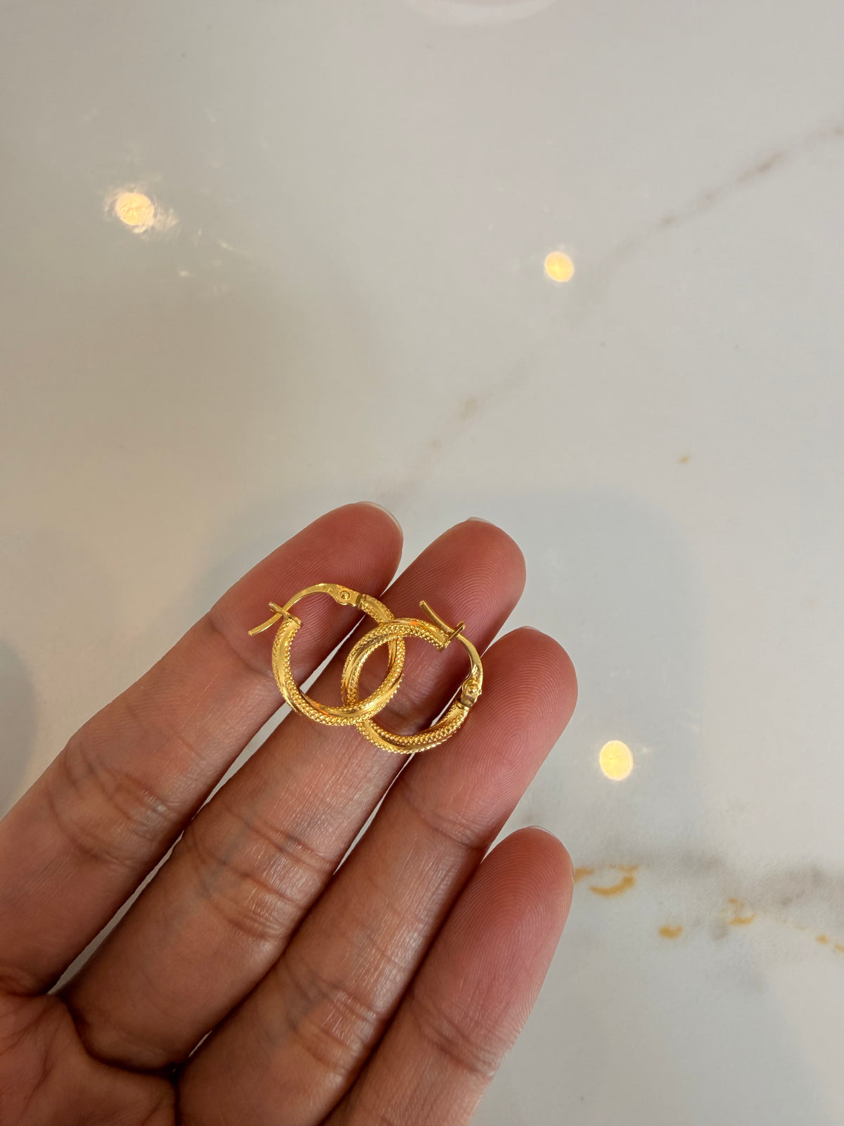 Twist Textured Small Hoop Earrings