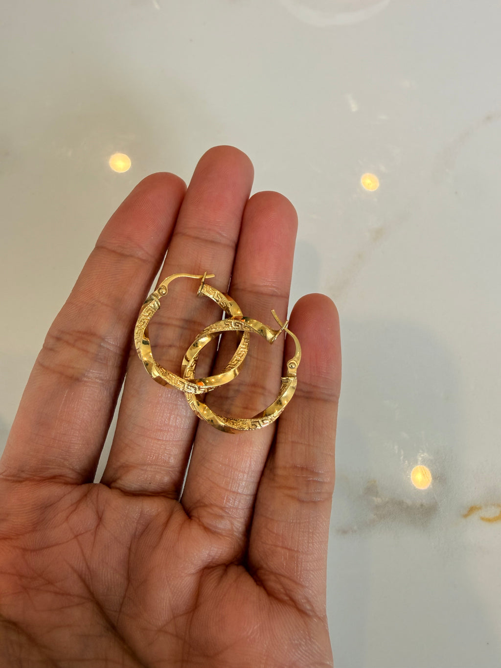 Designer Inspired Twisted Hoop Earrings
