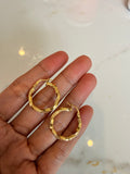 Designer Inspired Twisted Hoop Earrings