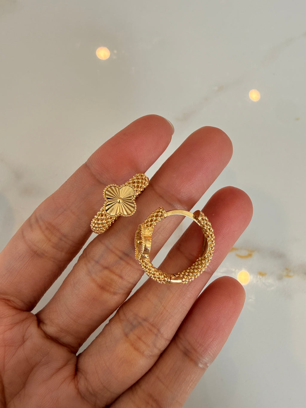 Clover Hoop Earrings
