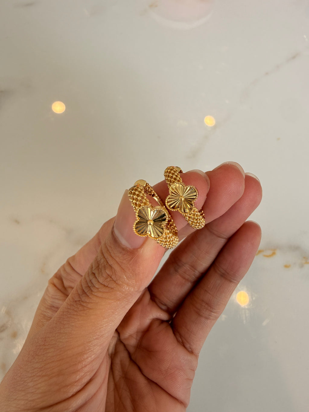 Clover Hoop Earrings