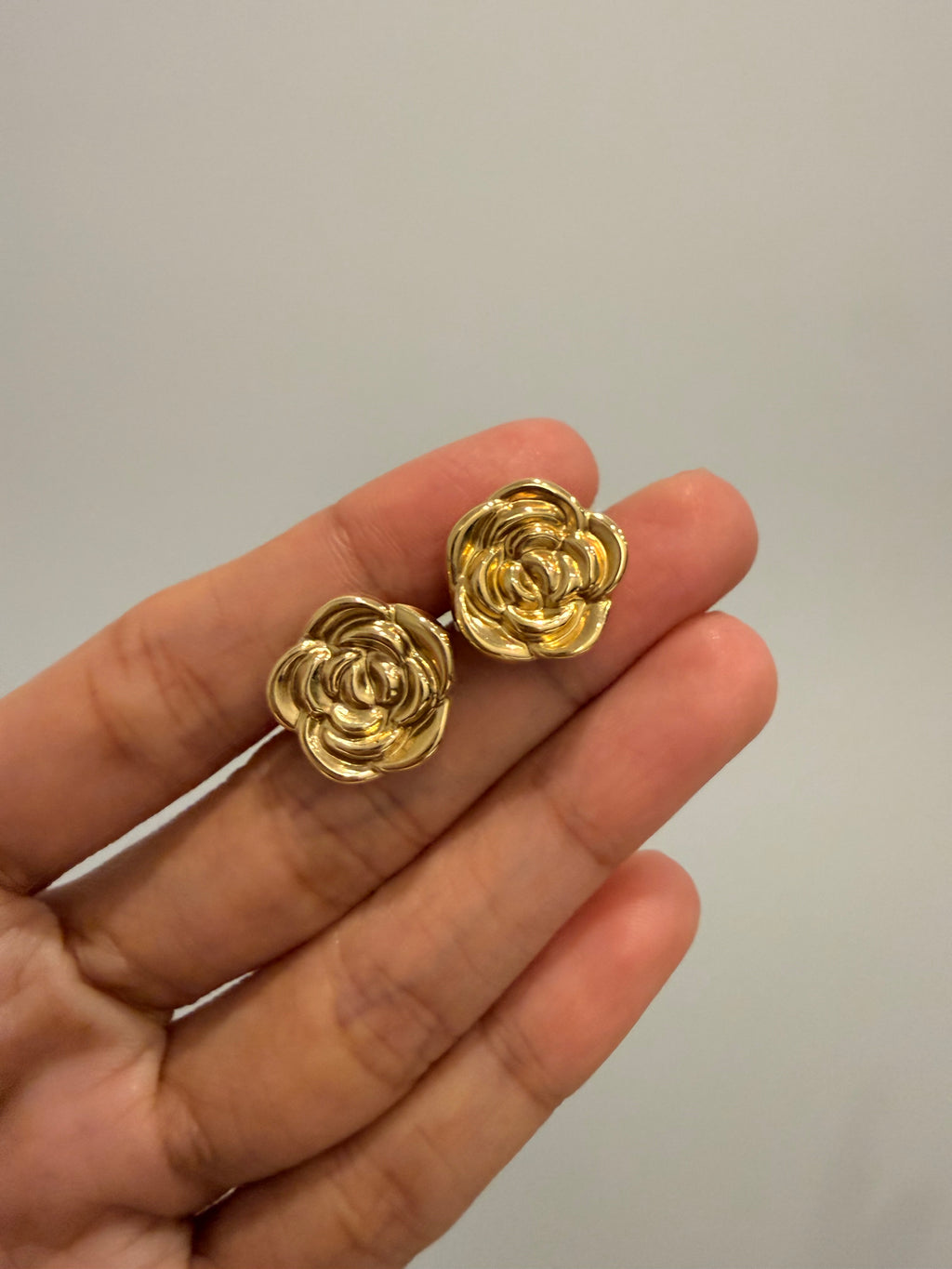 Large Flower Stud Earrings