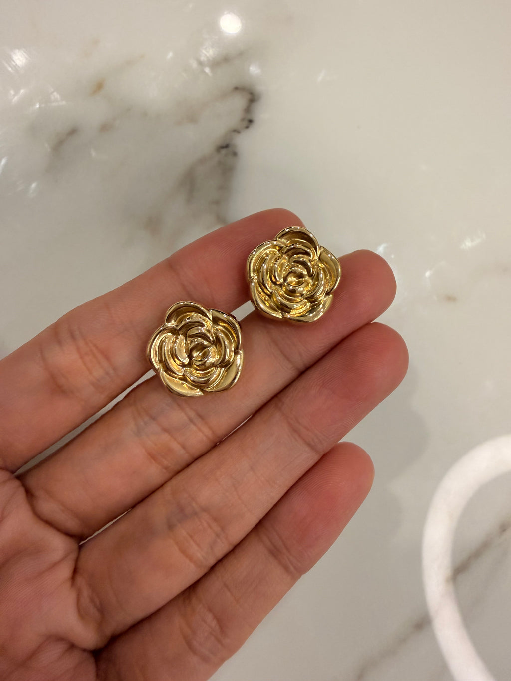 Large Flower Stud Earrings